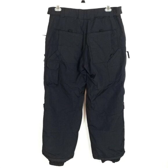 B360 Aquaphile Black Lined Nylon Adjustable Waist Snow Pants Mens Medium - Picture 3 of 16
